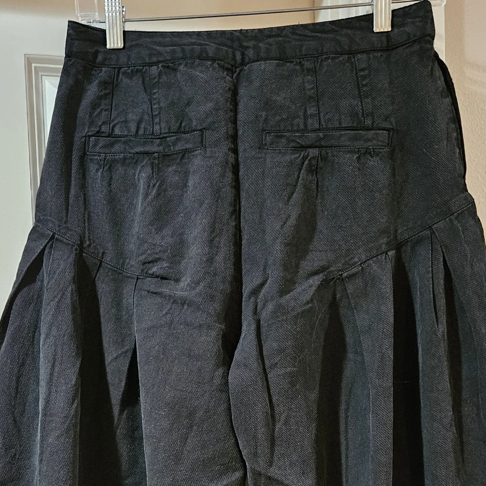 Sarina Pleated Barrel Trousers Cotton Lightweight Drapey Full Black Size 6 NWT - Picture 14 of 16